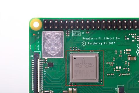 Das neue SOC (CPU und GPU) auf Raspberry Pi 3 Model B+