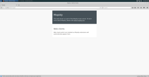 Mopidy Web Oberfläche