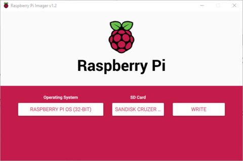 write raspberry Pi imager